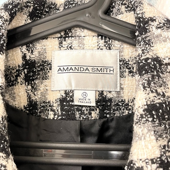 Amanda Smith size 14 black and white blazer jacket - Picture 5 of 11